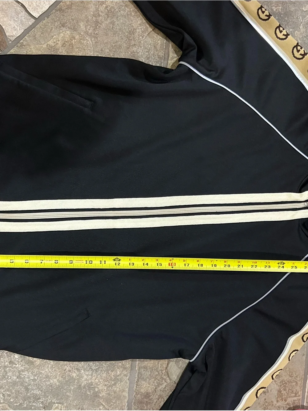 Men's Gucci GG  ribbon oversized technical jersey, track, jacket, size XL